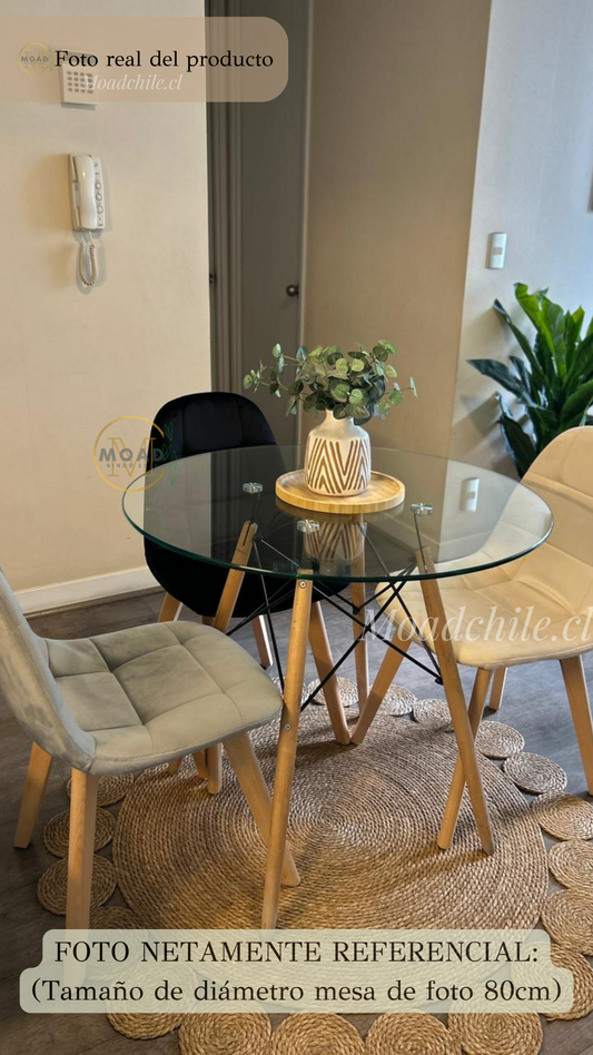 Comedor Redondo Capitoné 100cm