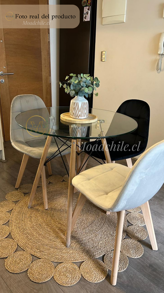 Comedor Redondo Capitoné 80cm