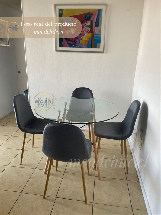 Comedor Redondo Paris Terciopelo 100cm