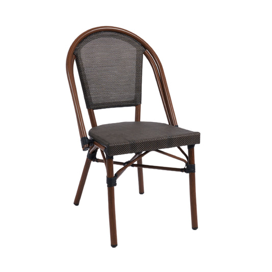 Silla Bistro Parisina Rattan Café oscuro