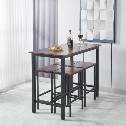 Set de comedor para cocina con pisos taburetes madera industrial