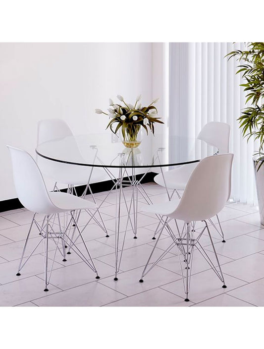 Mesa Vidrio Metálica 80cm
