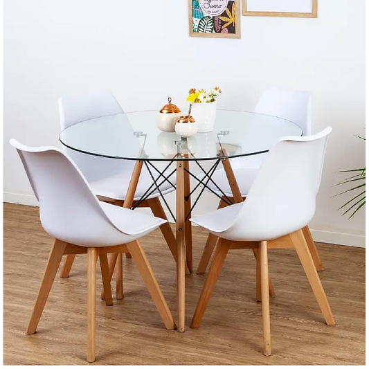 Comedor Eames Glass tulip 4p