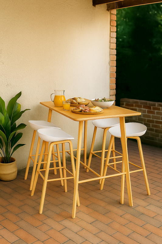 Comedor Alto estilo Bar Lyon Cuppy 4P Wood