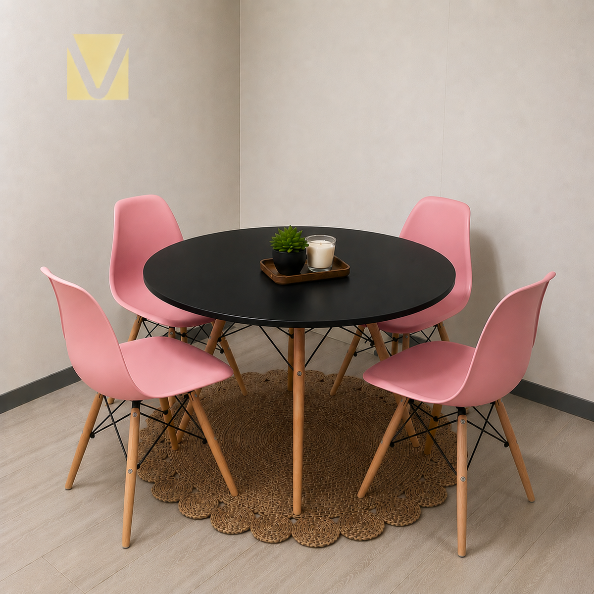 Comedor Eames Round 100cm 4P