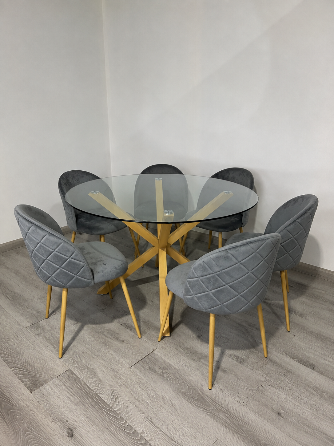 Comedor Redondo Gabrielle Cross Wood 6P