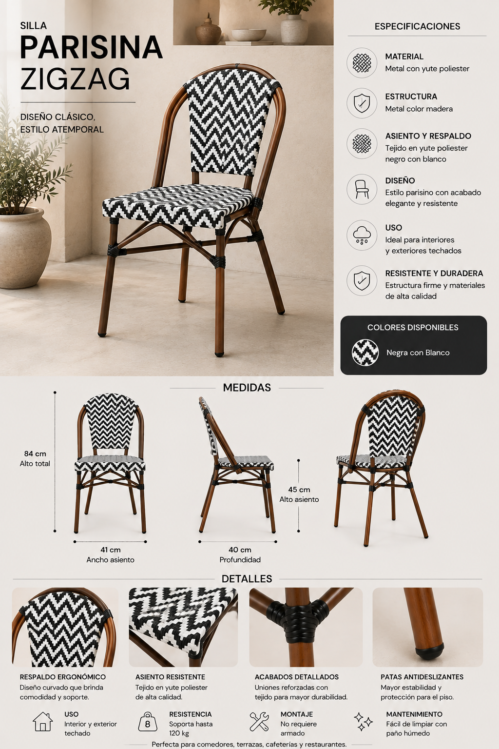 Silla Parisina Zigzag