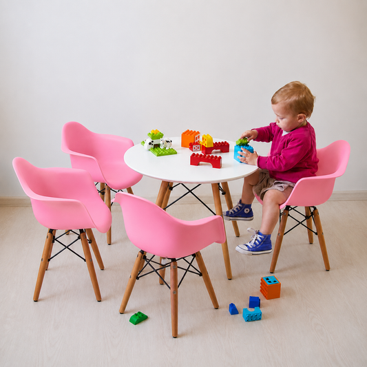 Mesa Kids 60cm + 4 Butacas Eames Kids