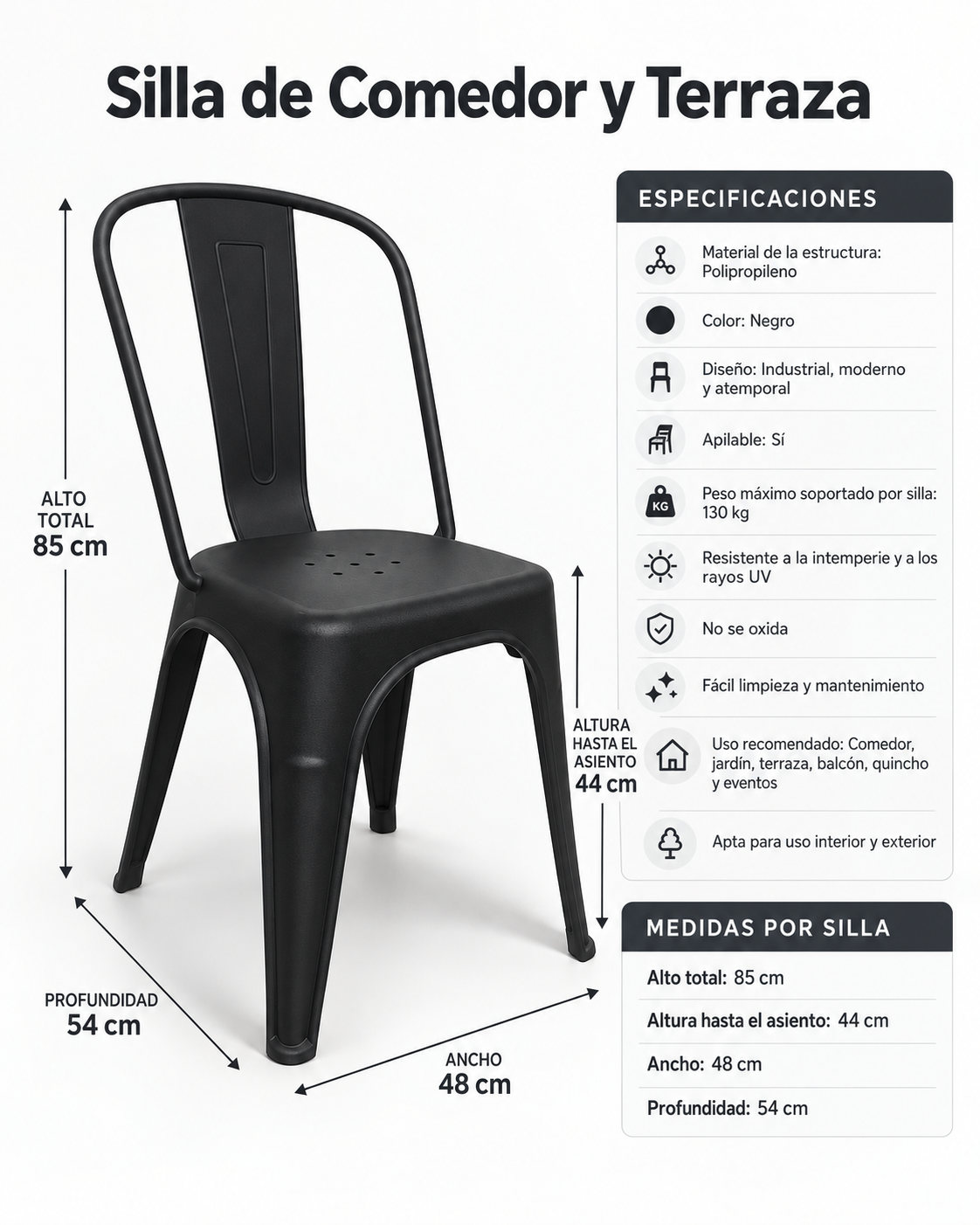 Silla Tolix de Polipropileno