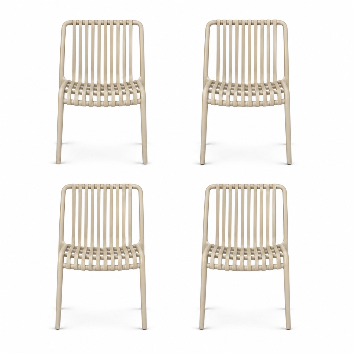 Pack 4 Sillas Terraza France Polipropileno
