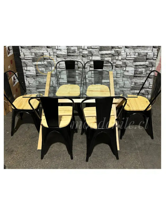 Comedor Cross Rectangular Tolix 140cm Para 6P