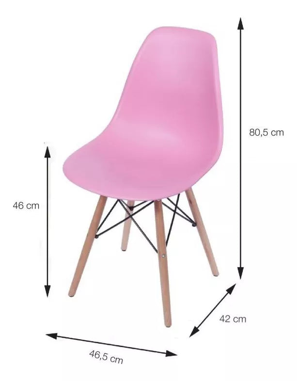 Juego de Comedor Eames Round 80cm 4P