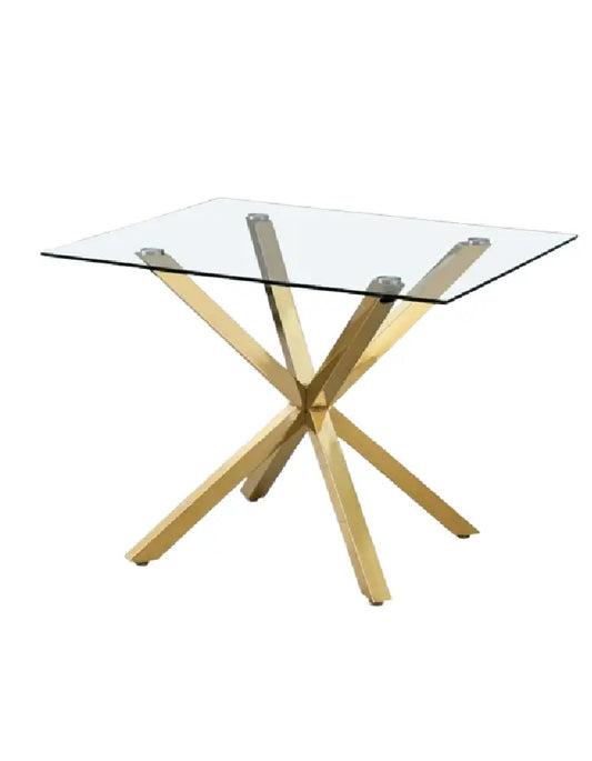 Mesa de Comedor Cross Oslo Gold Cuadrada