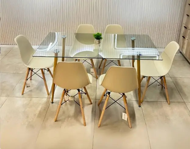 Comedor eames minimalista 6P