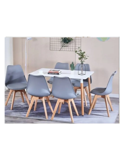 Comedor Nórdico Tulip Rectangular 6P