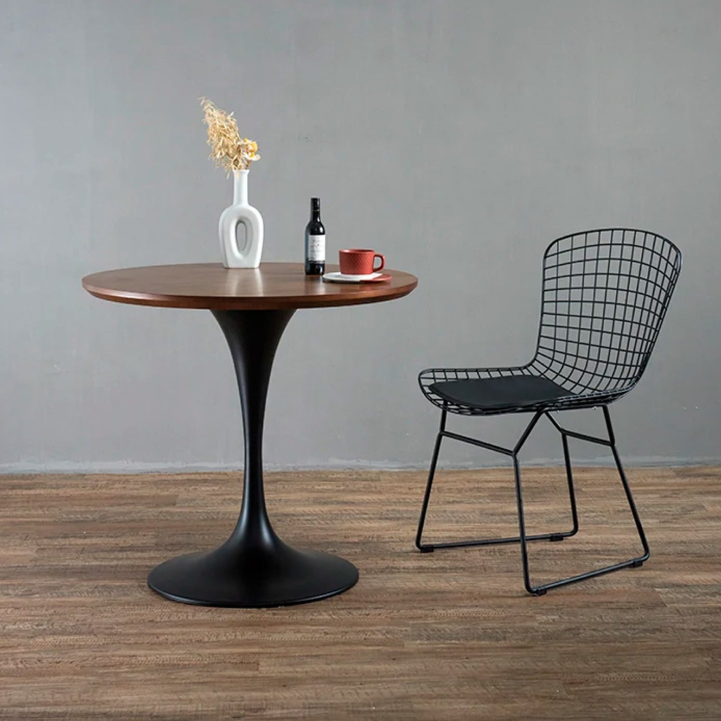 Silla Bertoia metal de terraza living comedor acolchada