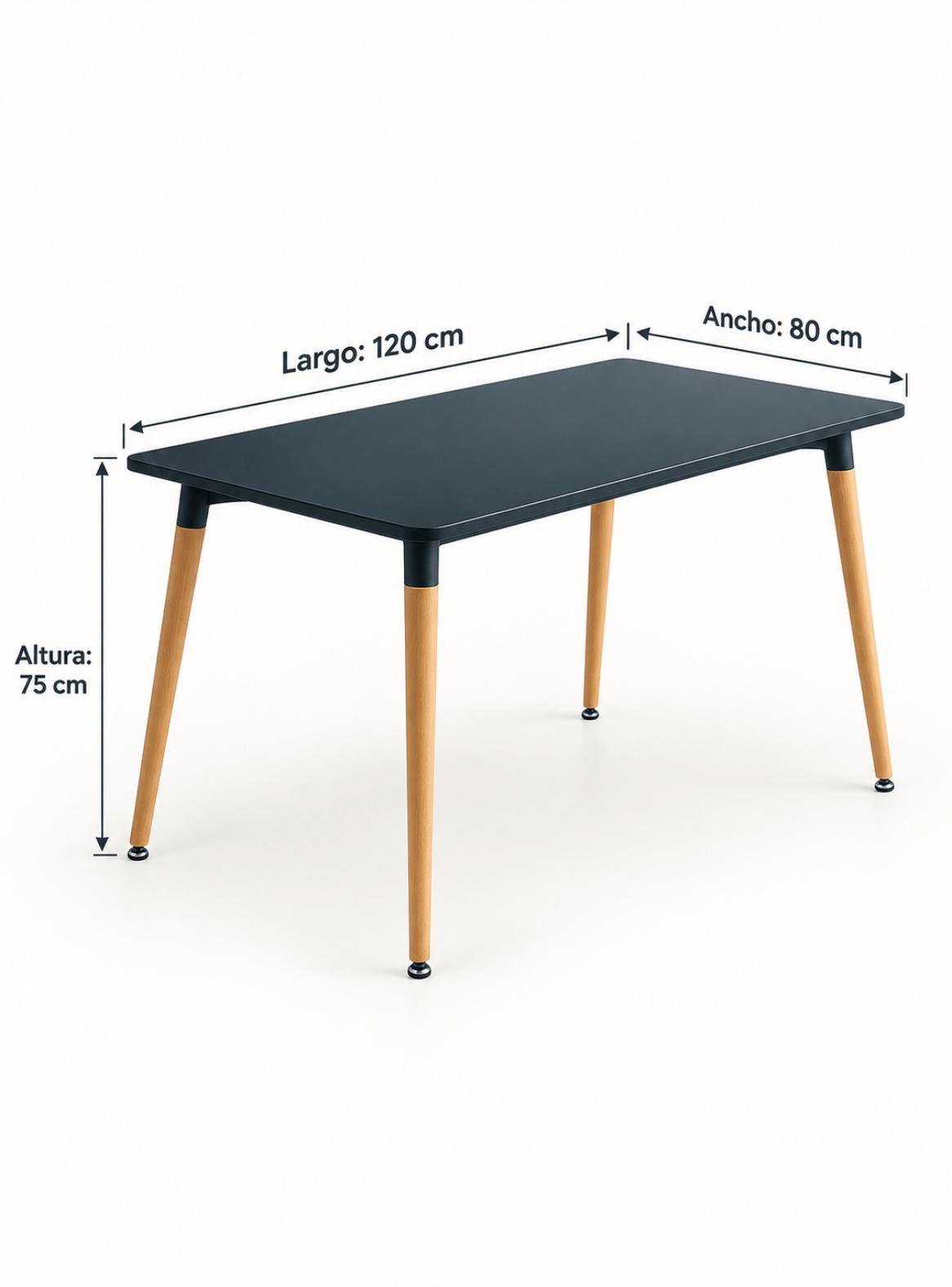 Comedor Lombardía Eames rectangular 4P