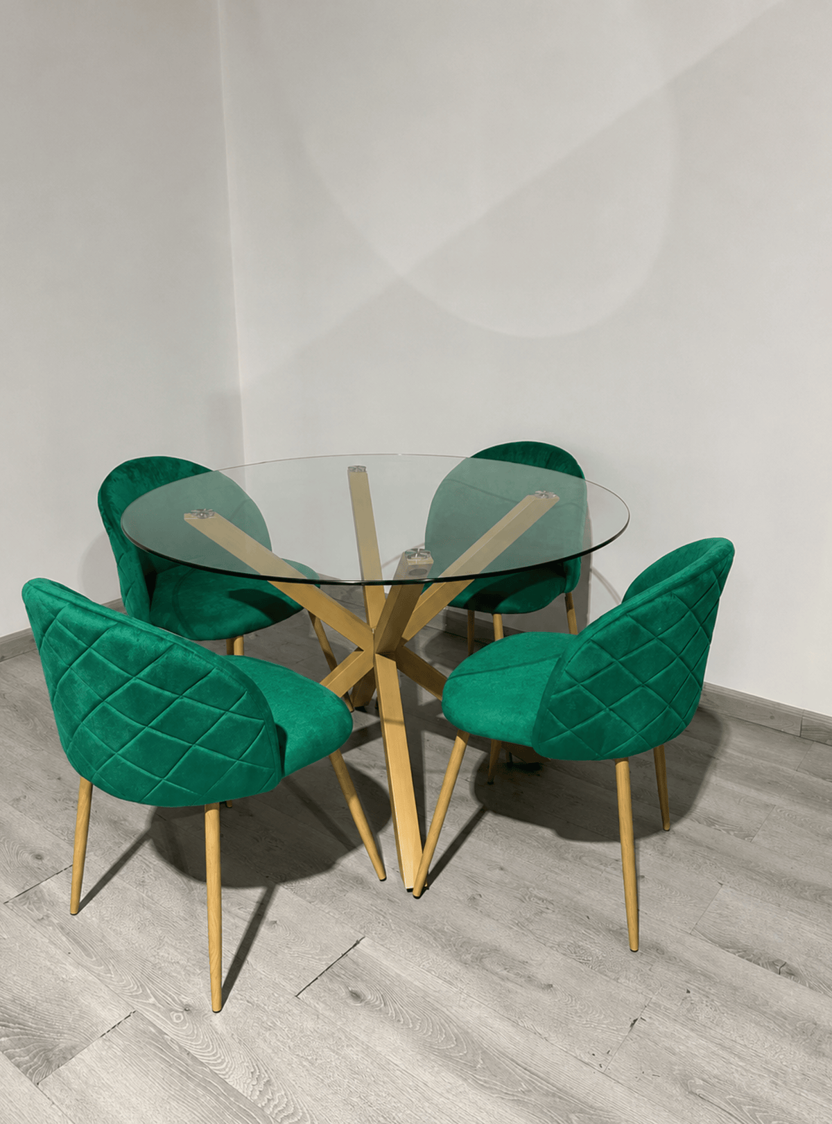 Comedor Redondo Gabrielle Cross Wood 4P