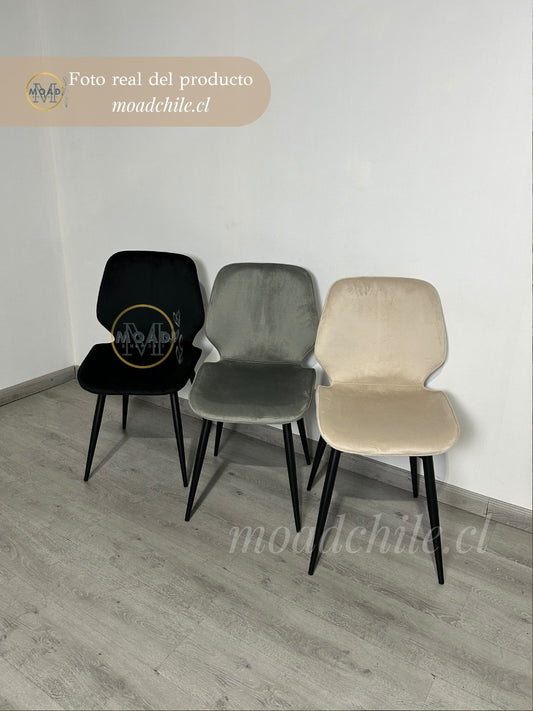 Pack 6 Sillas Fiori Top Felpa Pata Negra