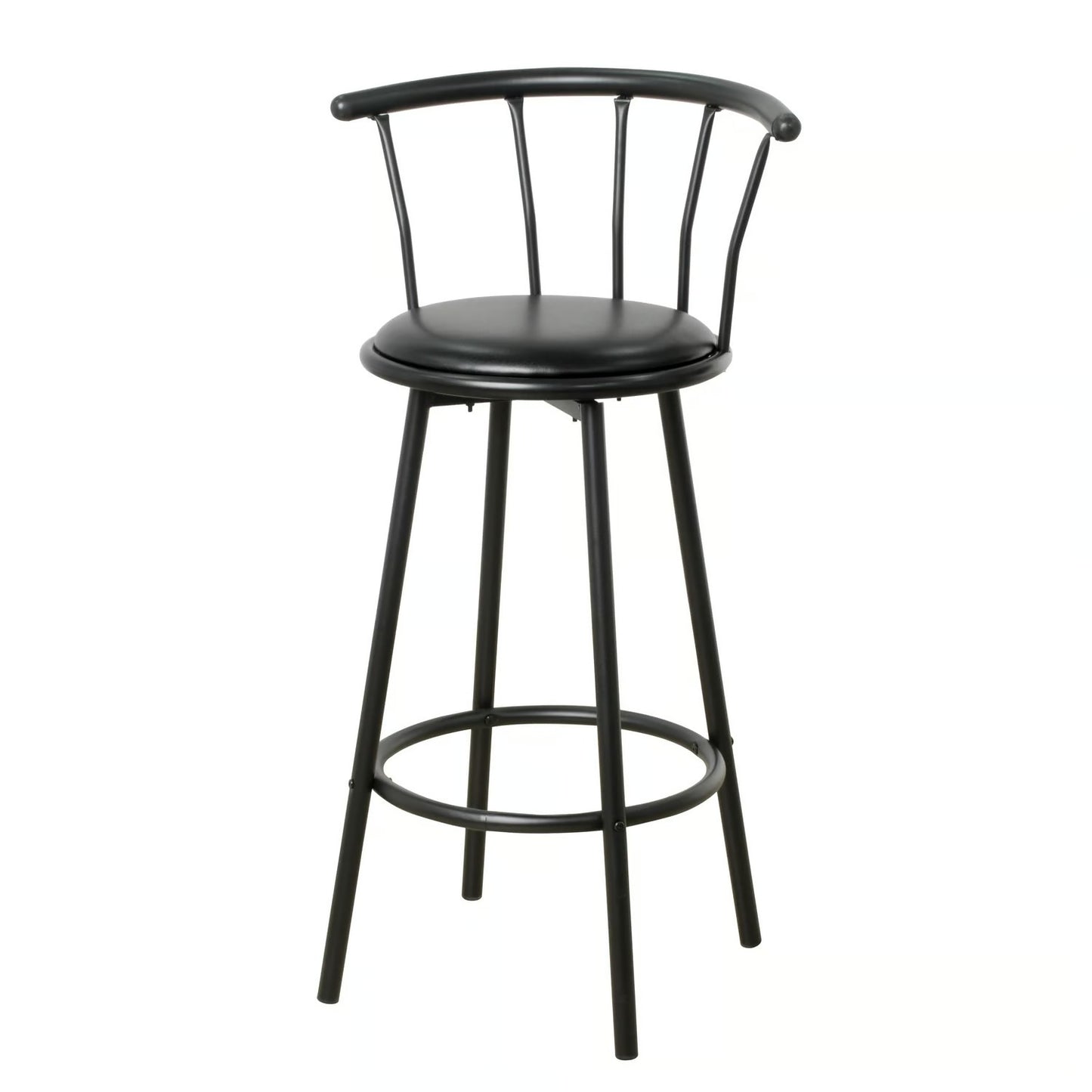 Silla de Bar Romana Giratoria Negra