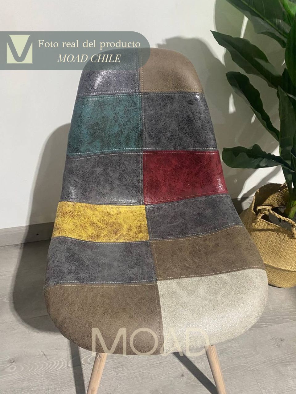 Pack 4 Sillas Patchwork Da Vinci patas Eames