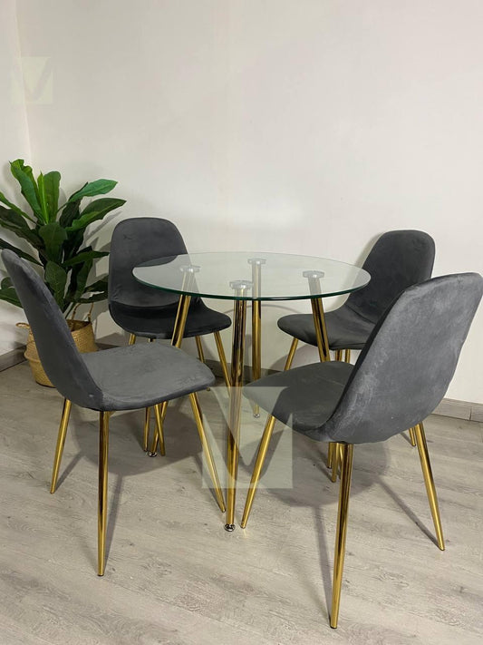 Comedor Smart Lyon Gold 4P