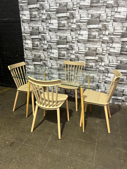 Comedor Rectangular Windsor Glass 4P