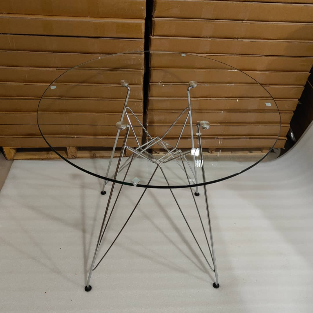 Mesa Vidrio Metálica 100cm