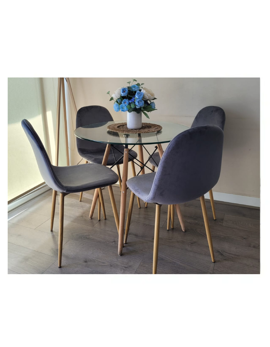 Comedor Redondo Paris Terciopelo 80cm