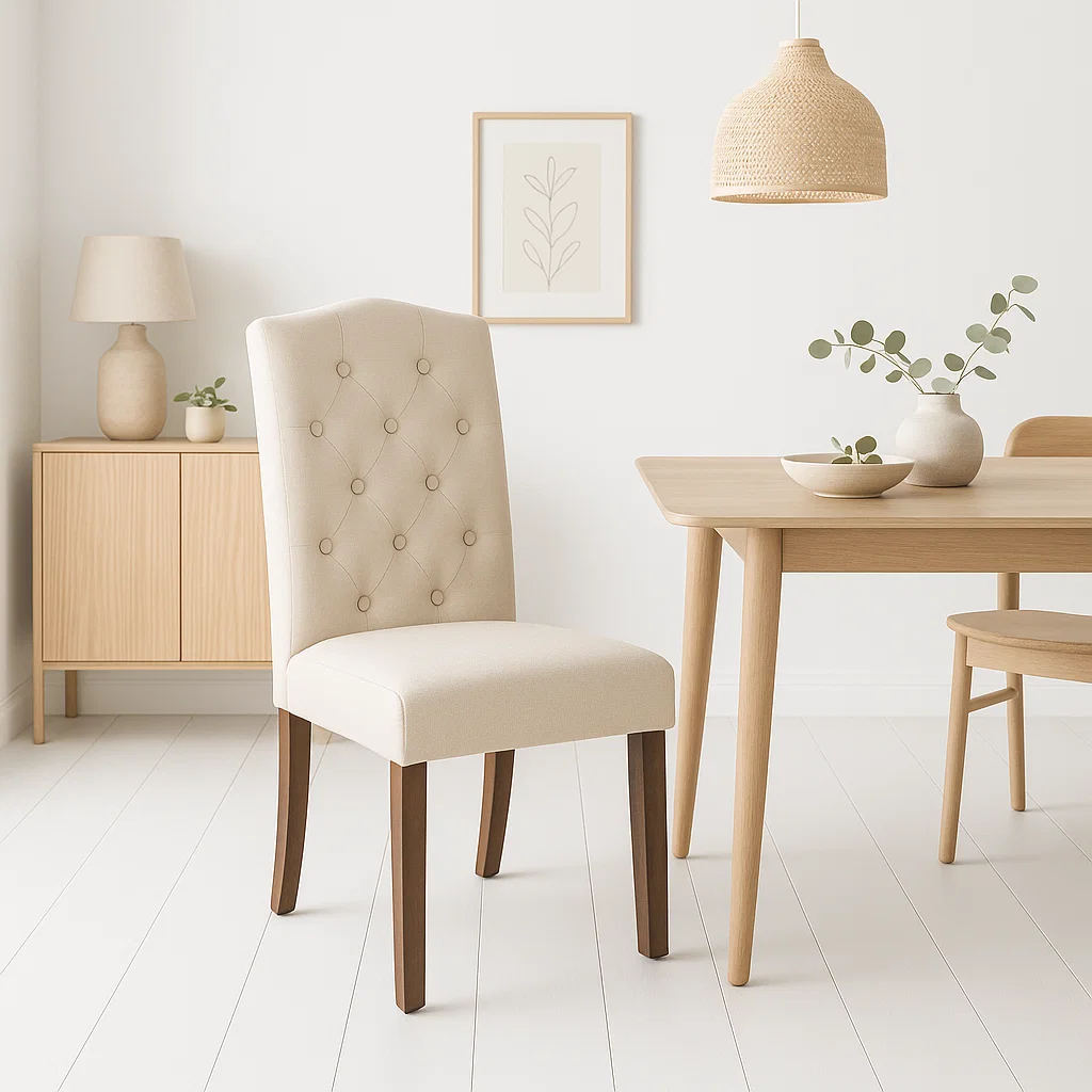 Silla de Comedor Acolchada Madera Elegance