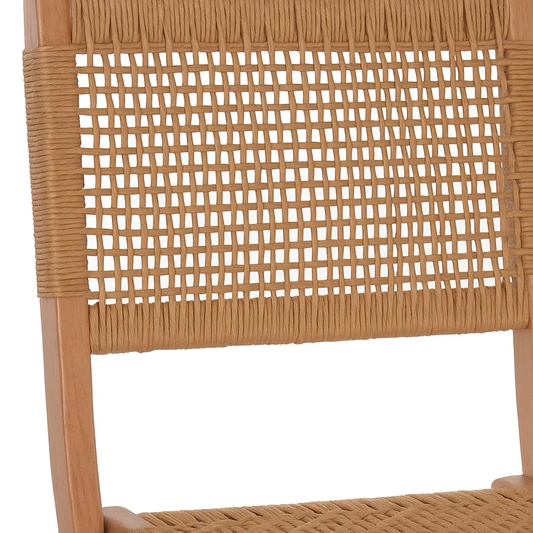Silla Nido Plegable de Madera Rattan Natural