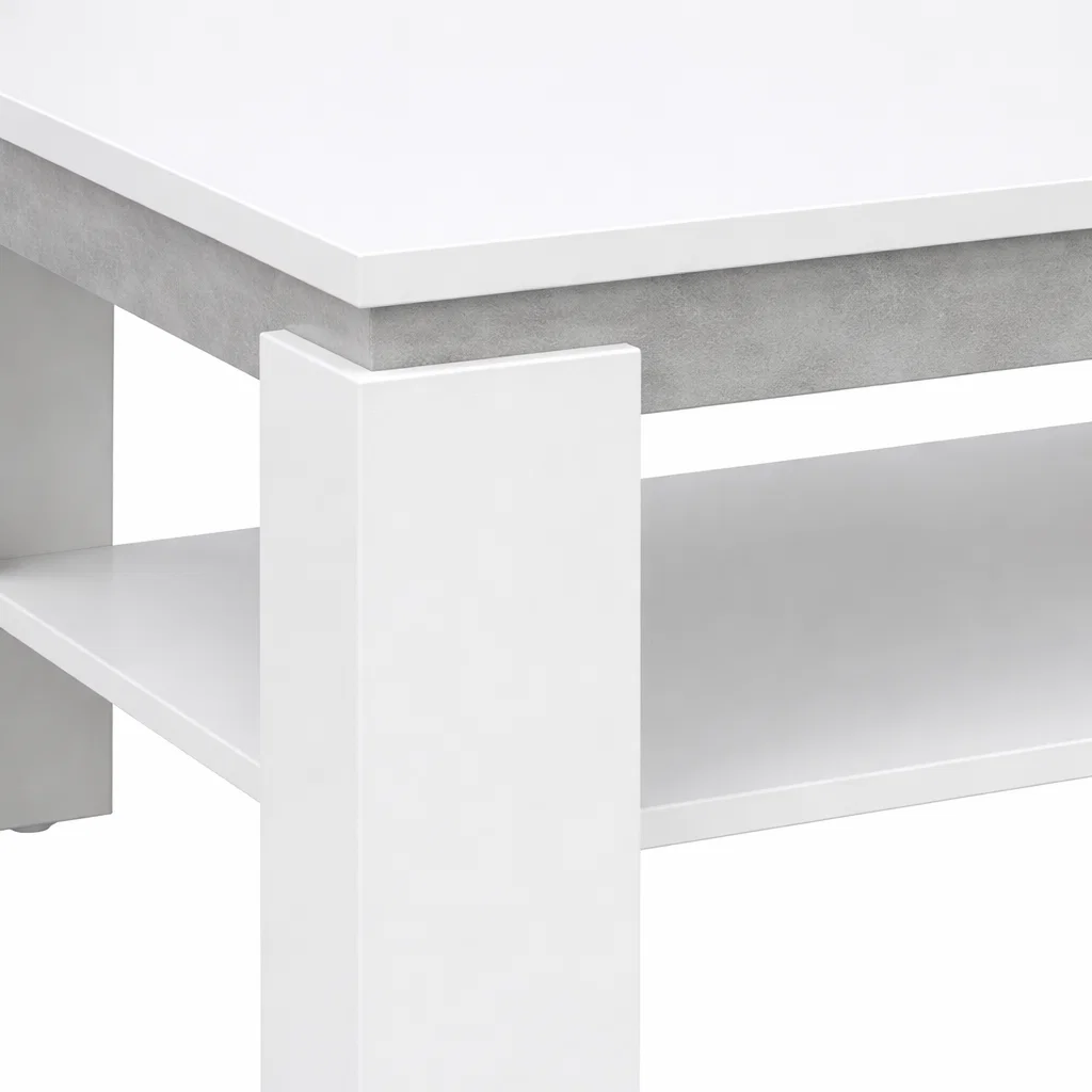 Mesa De Centro de Dos Niveles Oslo Blanca