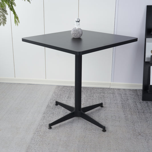 Mesa de restaurant 70x70 de metal cruz y MDF - Negra