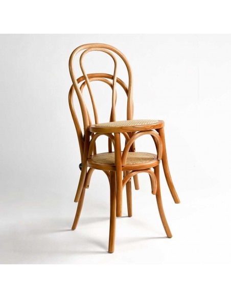 Silla Amelia Rattan - Madera Natural