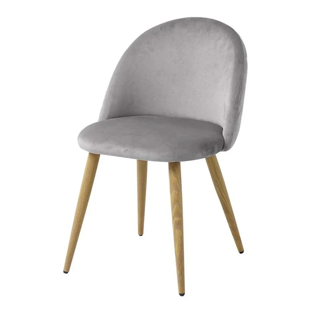 Pack 4 Sillas Gabrielle Terciopelo Diseño con Rombos (Patas Simil Madera)