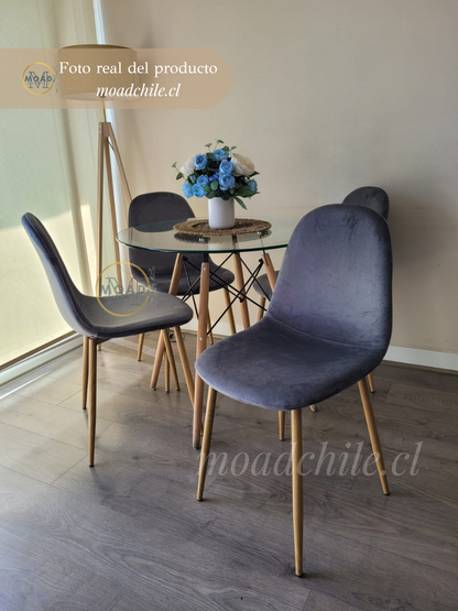 Comedor Redondo Paris Terciopelo 80cm