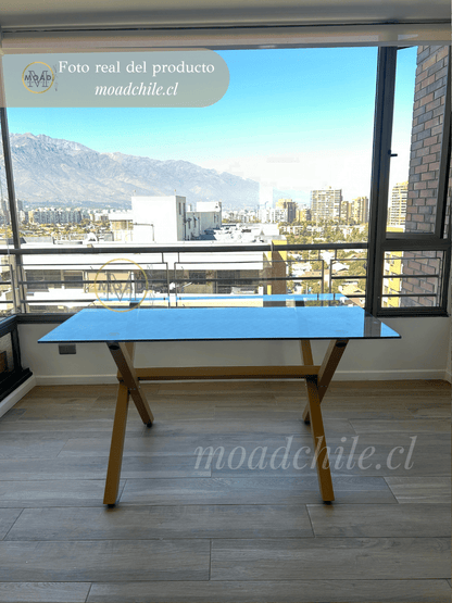Comedor Paris Terciopelo Cross Rectangular 6P