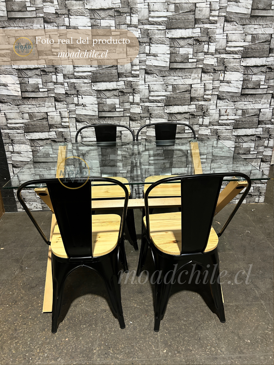 Comedor Cross Rectangular Tolix 120cm Para 4P