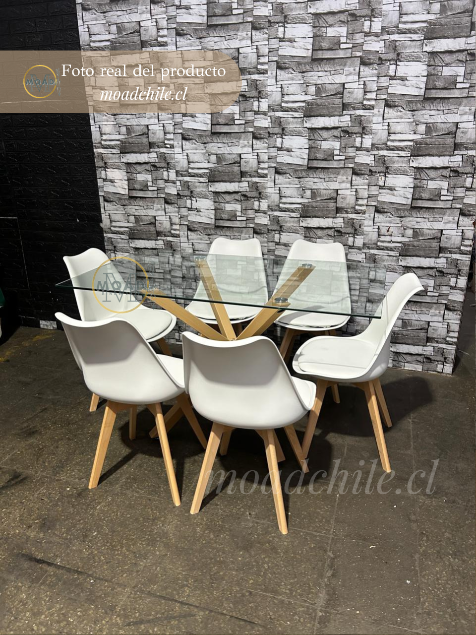Comedor Rectangular Grecia Tulip Cross 6P