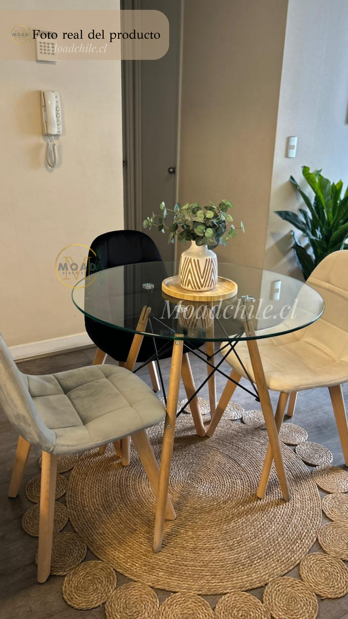 Comedor Redondo Capitoné 80cm