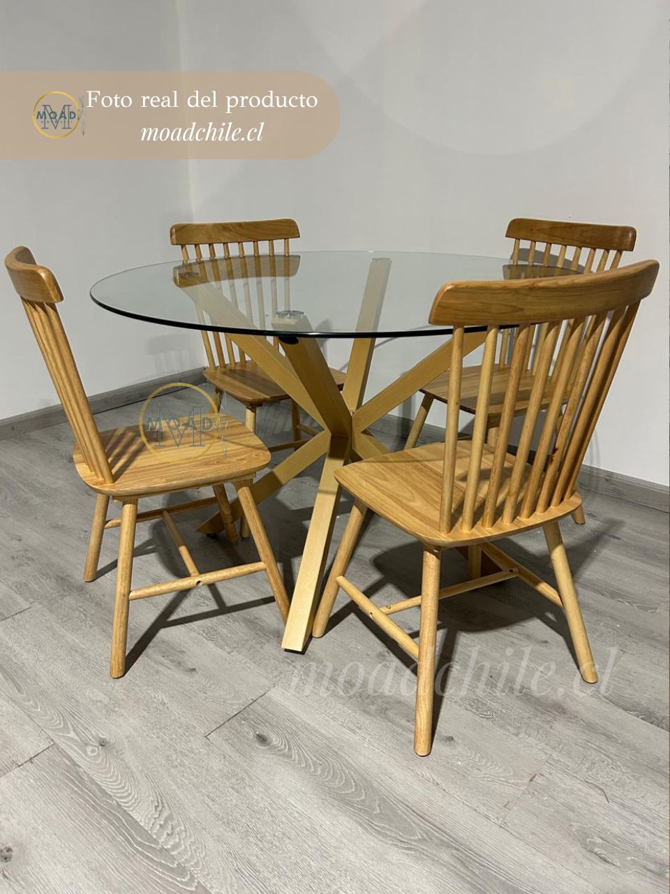 Comedor Suizo Redondo Windsor Madera 4P