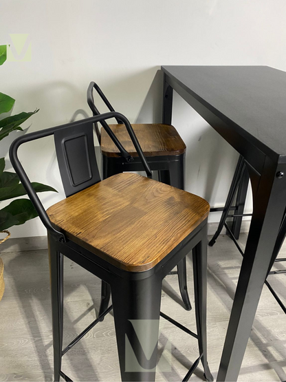 Comedor Alto estilo Bar Tolix Wood 4P