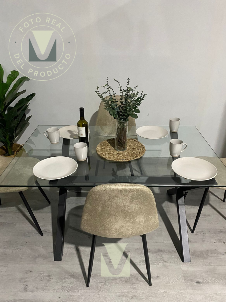 Comedor Detroit Vintage Bursa Black 4P
