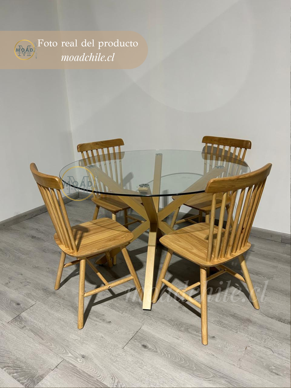 Comedor Suizo Redondo Windsor Madera 4P