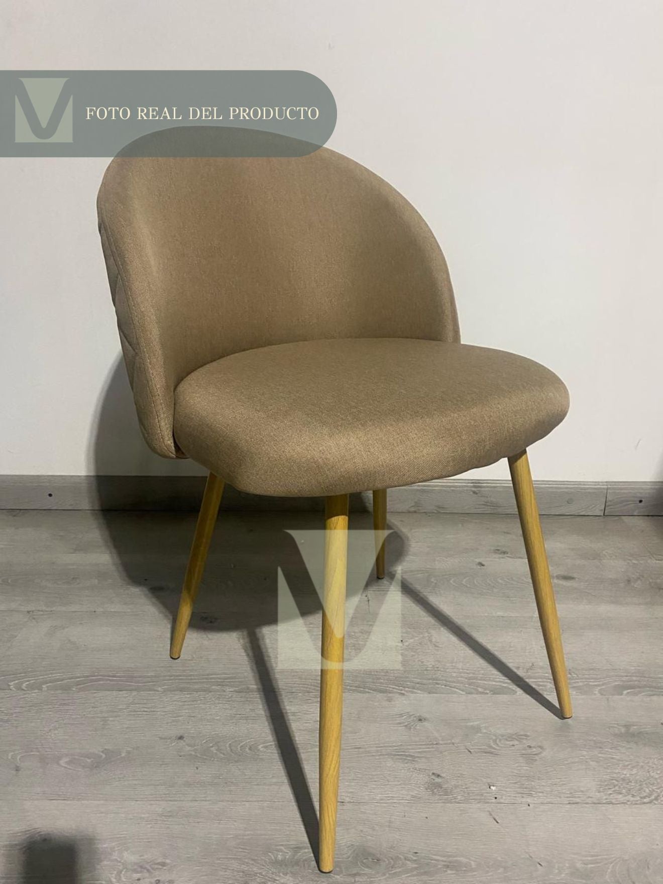 Pack 4 Sillas Gabrielle Lino (Patas Símil Madera)