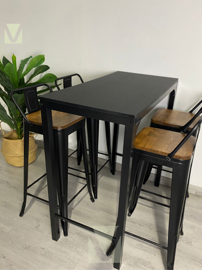 Comedor Alto estilo Bar Tolix Wood 4P