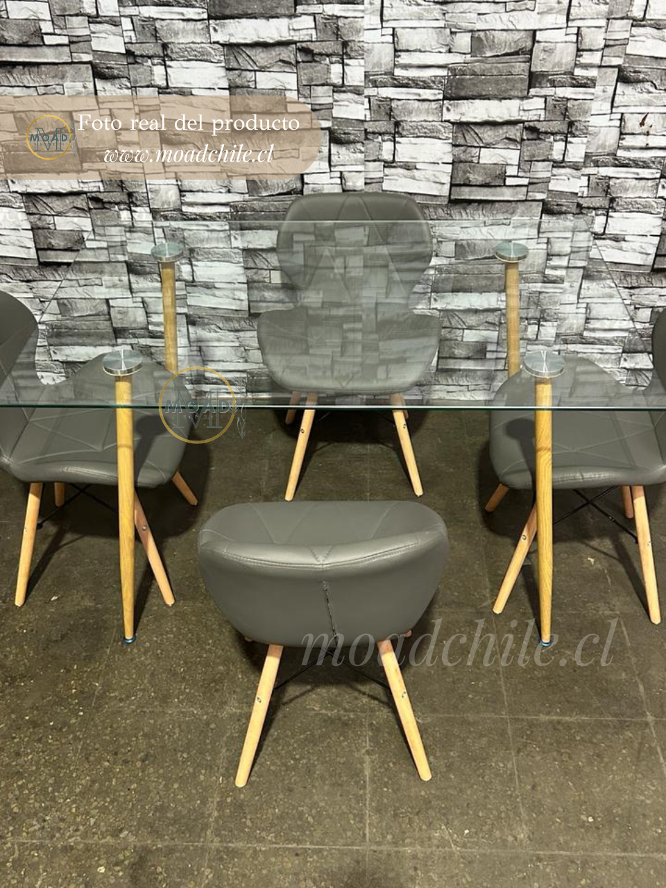 Comedor Rectangular 4P Radar Glass