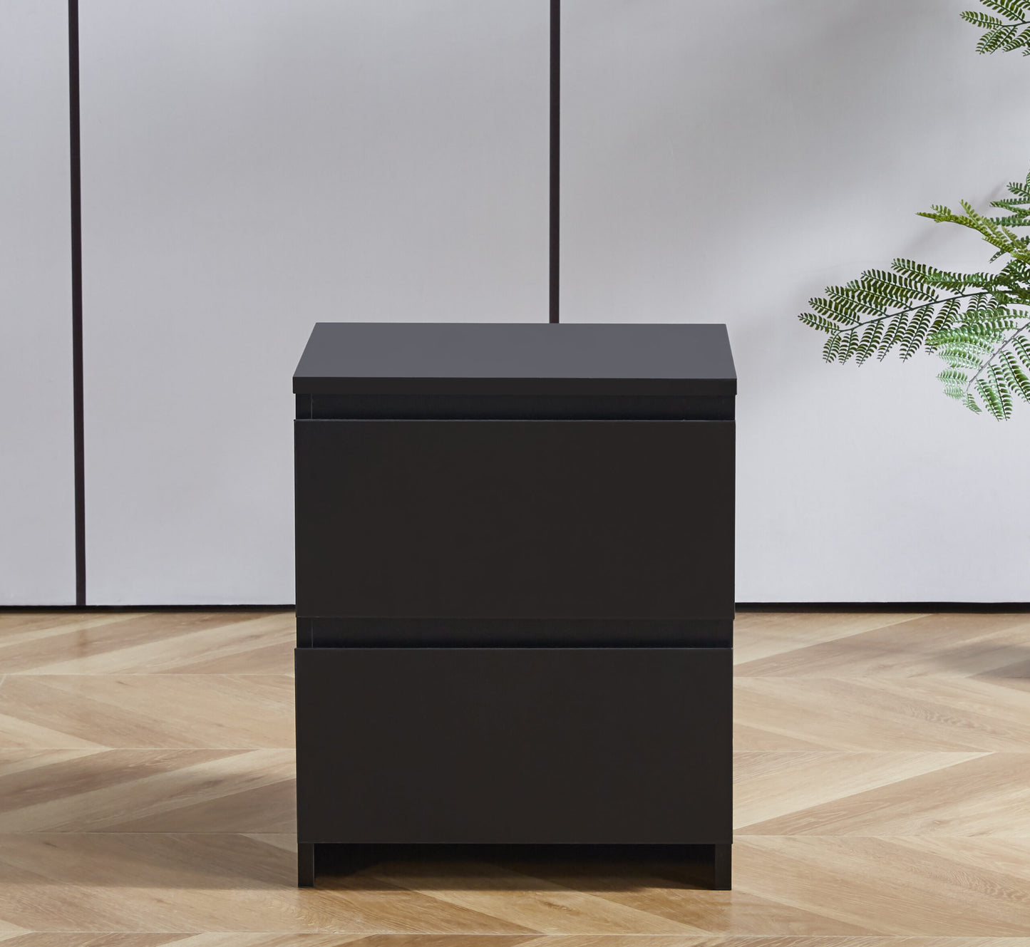 Velador Cajon Doble Minimal Oscuro
