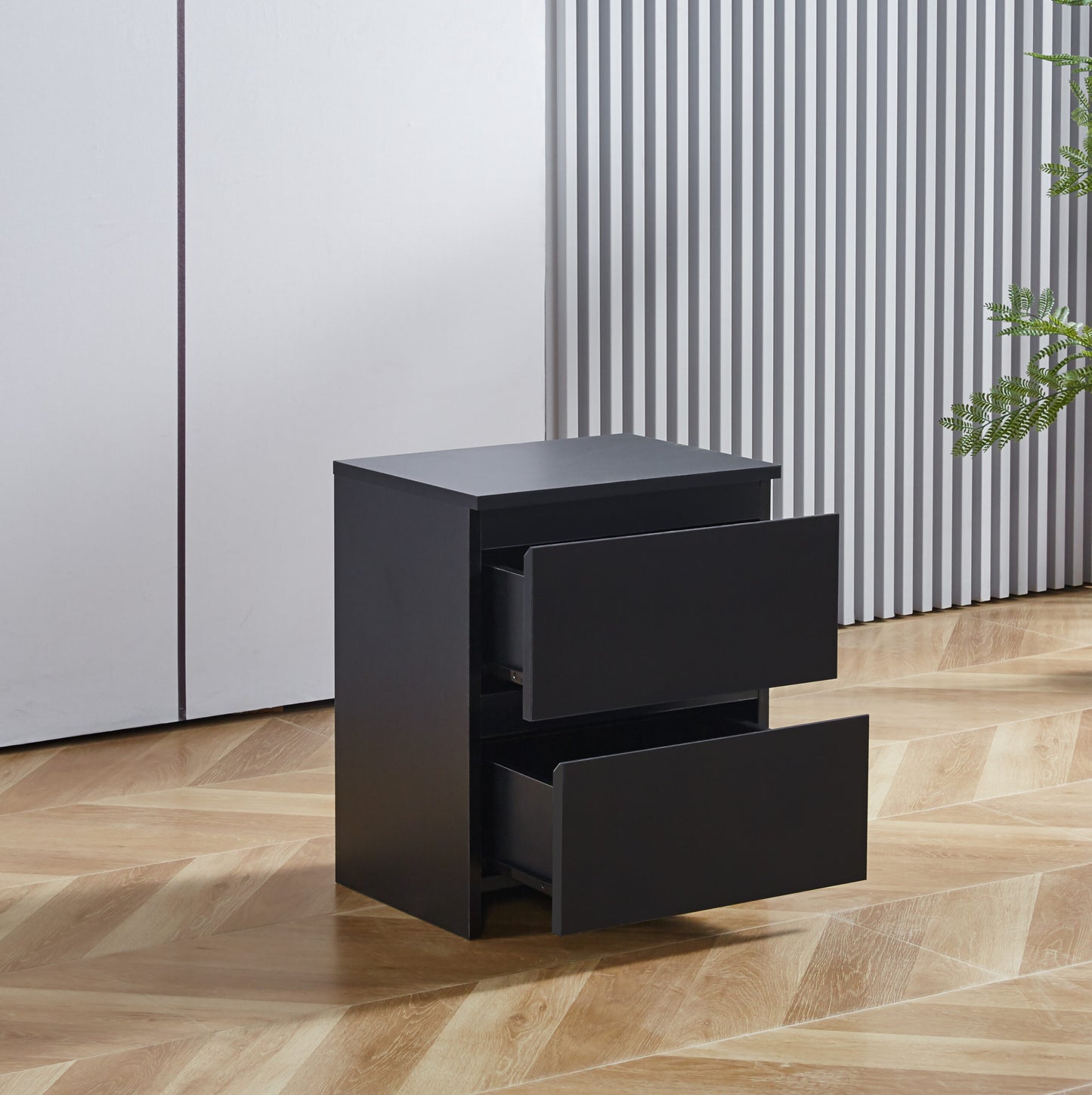 Velador Cajon Doble Minimal Oscuro