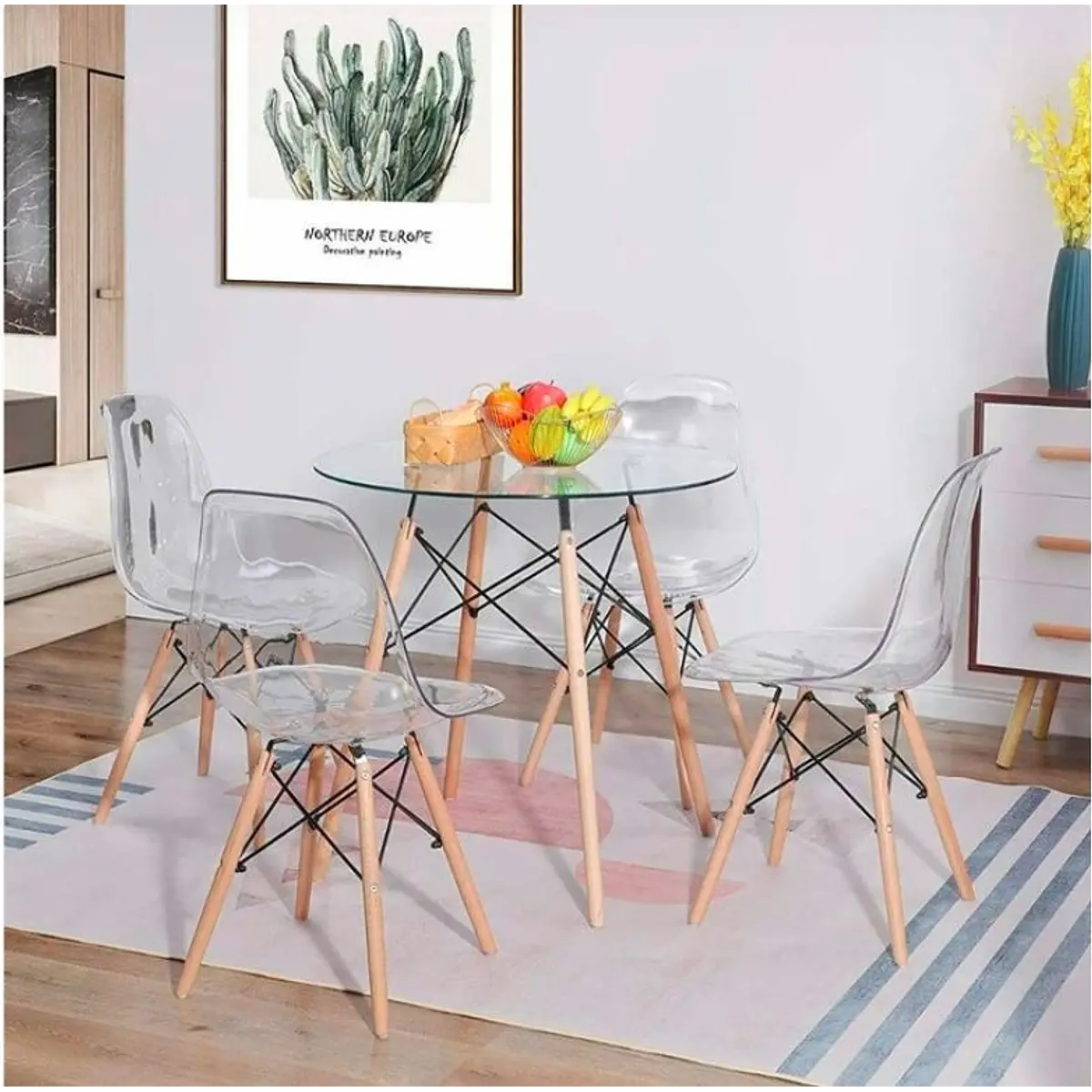 Comedor Clean 80cm (Transparente)